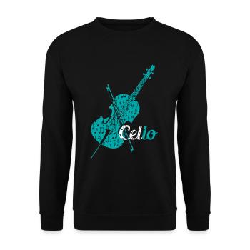 Violon violoncelle - Sweat-shirt Unisexe - noir - Devant - Alina (178cm) & Michal (187cm)