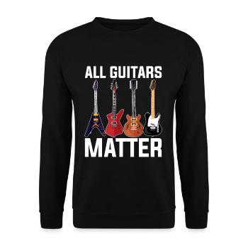 Guitare - Sweat-shirt Unisexe - noir - Devant - Alina (178cm) & Michal (187cm)