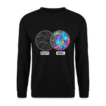 Physics Atom Natural Science - Unisex Sweatshirt - black - Front - Alina (178cm) & Michal (187cm)