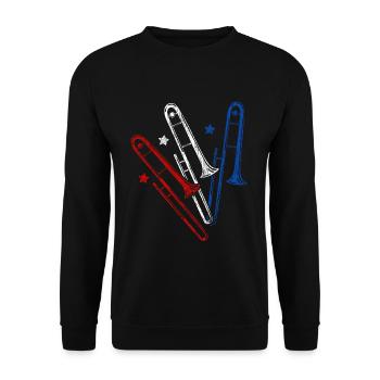 Posaune - Unisex Pullover - Schwarz - Vorne - Alina (178cm) & Michal (187cm)