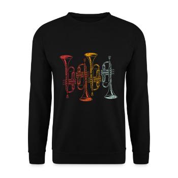 Musique de musique de musique - Sweat-shirt Unisexe - noir - Devant - Alina (178cm) & Michal (187cm)