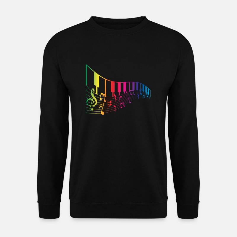 Klavier Melodie - Unisex Pullover - Schwarz