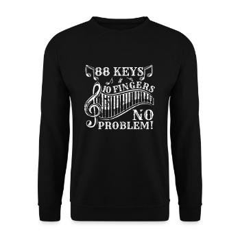 Piano Musik - Unisex Pullover - Schwarz - Vorne - Alina (178cm) & Michal (187cm)