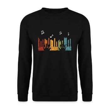 Piano pianist - Unisex Sweatshirt - black - Front - Alina (178cm) & Michal (187cm)