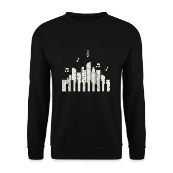 Piano music Classical music - Unisex Sweatshirt - black - Front - Alina (178cm) & Michal (187cm)