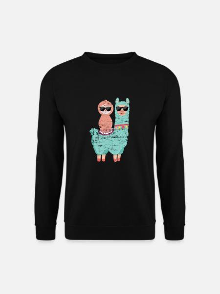 Enfants de lama paresseux - Sweat-shirt Unisexe - noir