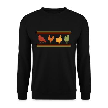 Chicken farmer - Unisex Sweatshirt - black - Front - Alina (178cm) & Michal (187cm)
