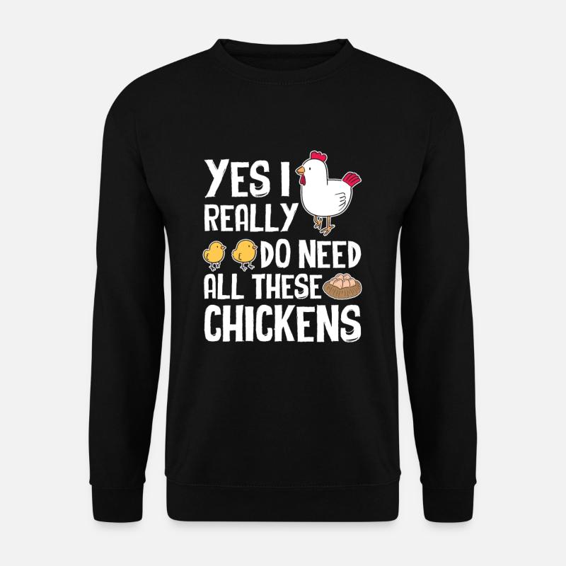 Chicken chickens - Unisex Sweatshirt - black