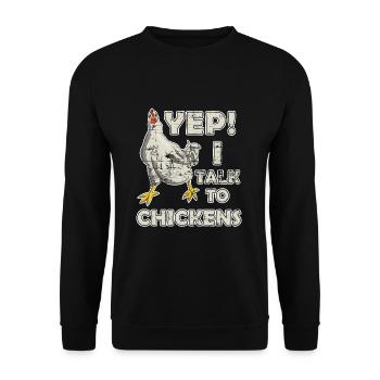 Chicken farmer farm - Unisex Sweatshirt - black - Front - Alina (178cm) & Michal (187cm)