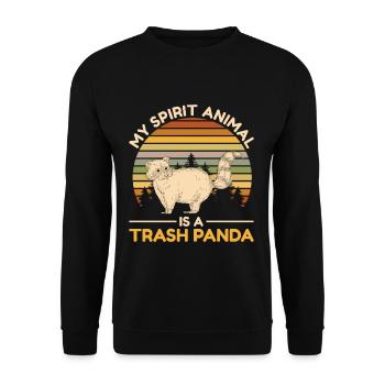 racoon - Unisex Sweatshirt - black - Front - Alina (178cm) & Michal (187cm)