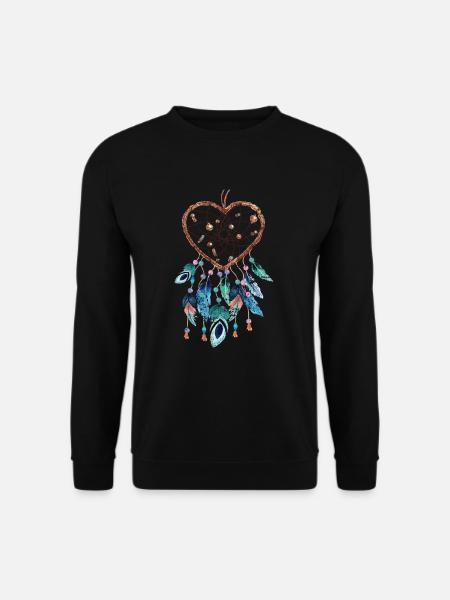 Dream catcher heart - Unisex Sweatshirt - black