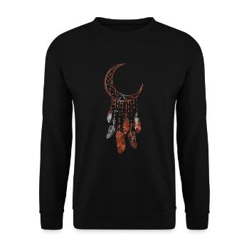 Capteur de rêves ésotérisme endormi - Sweat-shirt Unisexe - noir - Devant - Alina (178cm) & Michal (187cm)