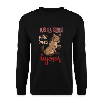 Hyena africa animal - Unisex Sweatshirt - black - Front - Alina (178cm) & Michal (187cm)