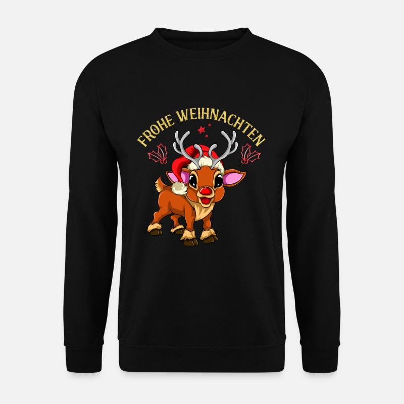 Rentier - Unisex Pullover - Schwarz