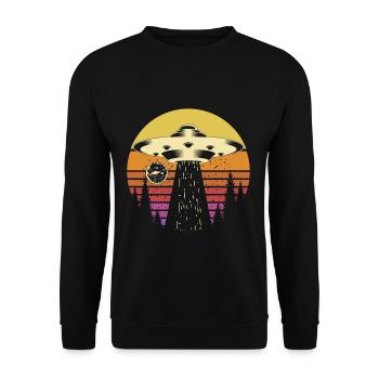 Extraterrestre - Sweat-shirt Unisexe - noir - Devant - Alina (178cm) & Michal (187cm)