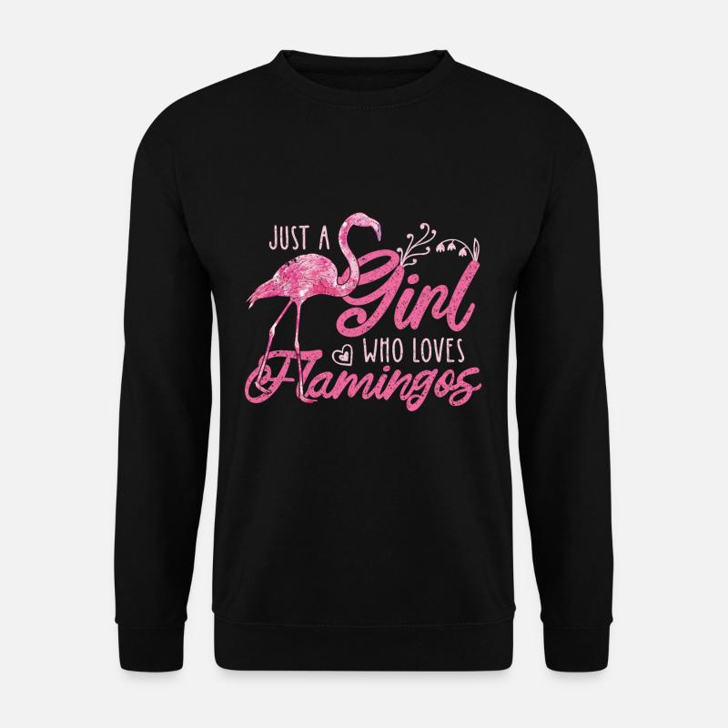 Flamingo Mädchen Pink - Unisex Pullover - Schwarz