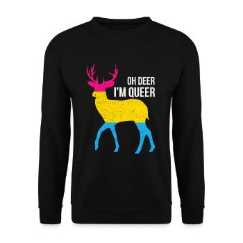 Pansexual Queer - Unisex Sweatshirt - black - Front - Alina (178cm) & Michal (187cm)