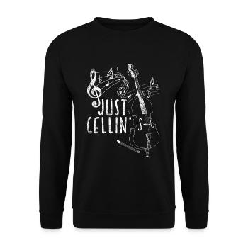 Instrument de violoncelle - Sweat-shirt Unisexe - noir - Devant - Alina (178cm) & Michal (187cm)