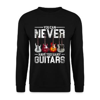 Guitariste guitariste - Sweat-shirt Unisexe - noir - Devant - Alina (178cm) & Michal (187cm)