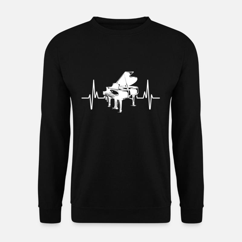Klavier Puls - Unisex Pullover - Schwarz