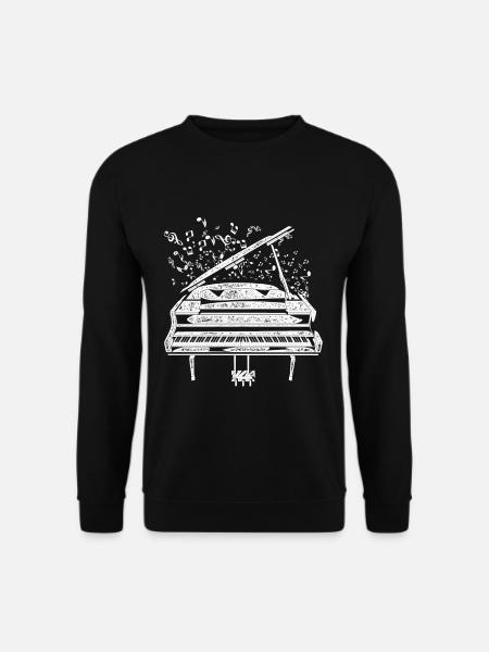 Klavier Instrument Musik - Unisex Pullover - Schwarz