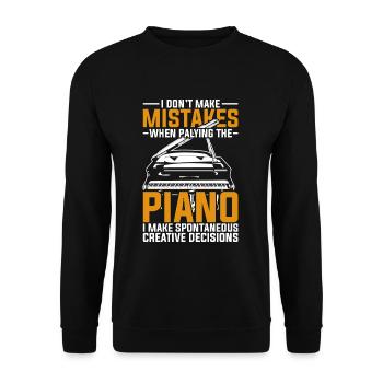 Klavier - Unisex Pullover - Schwarz - Vorne - Alina (178cm) & Michal (187cm)