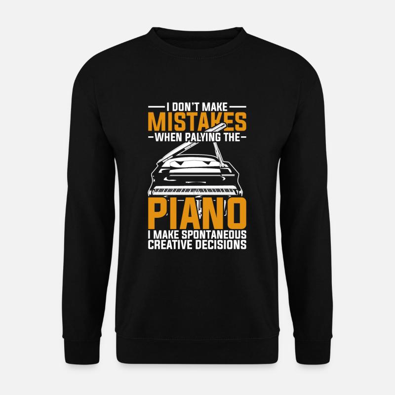 Klavier - Unisex Pullover - Schwarz