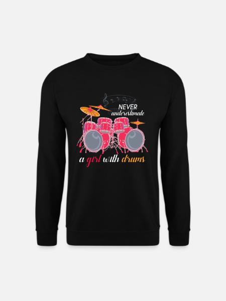 Fille de batterie - Sweat-shirt Unisexe - noir