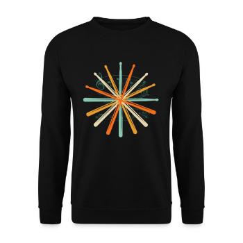 Cadeau de baguettes de batterie - Sweat-shirt Unisexe - noir - Devant - Alina (178cm) & Michal (187cm)