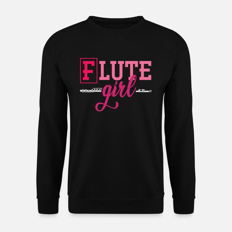 Flöte Flötenspieler - Unisex Pullover - Schwarz