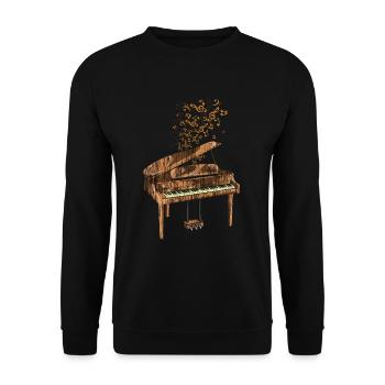 Piano classical music - Unisex Sweatshirt - black - Front - Alina (178cm) & Michal (187cm)