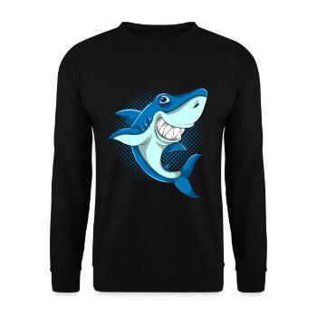 Shark sea monster animals - Unisex Sweatshirt - black - Front - Alina (178cm) & Michal (187cm)