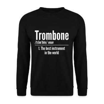 Posaune - Unisex Pullover - Schwarz - Vorne - Alina (178cm) & Michal (187cm)