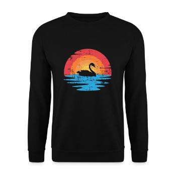 Swan keepers - Unisex Sweatshirt - black - Front - Alina (178cm) & Michal (187cm)