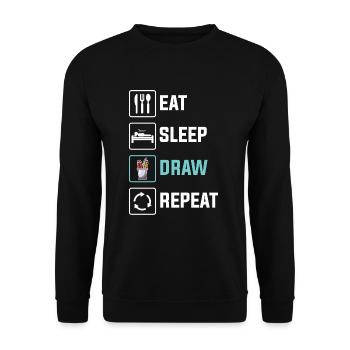 Artists - Unisex Sweatshirt - black - Front - Alina (178cm) & Michal (187cm)