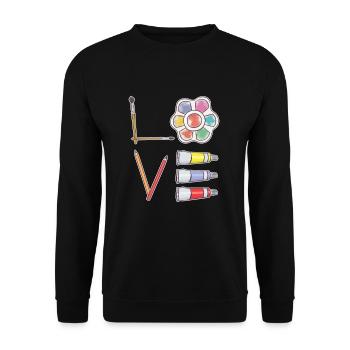 Art painting - Unisex Sweatshirt - black - Front - Alina (178cm) & Michal (187cm)