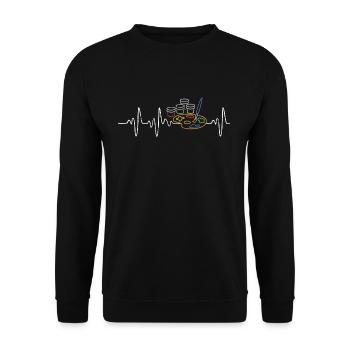 Art brush colors - Unisex Sweatshirt - black - Front - Alina (178cm) & Michal (187cm)