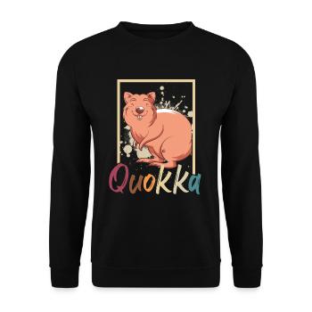 Quokka - Unisex Sweatshirt - black - Front - Alina (178cm) & Michal (187cm)