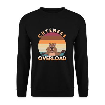 Animal Quokka Australie - Sweat-shirt Unisexe - noir - Devant - Alina (178cm) & Michal (187cm)