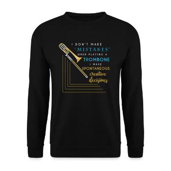 Posaune Musiker - Unisex Pullover - Schwarz - Vorne - Alina (178cm) & Michal (187cm)