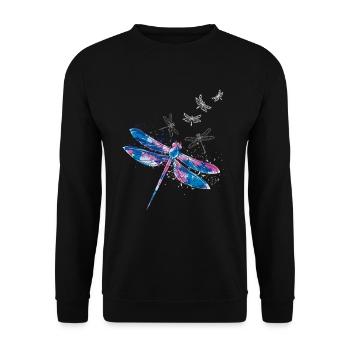 Libelle insecte - Sweat-shirt Unisexe - noir - Devant - Alina (178cm) & Michal (187cm)