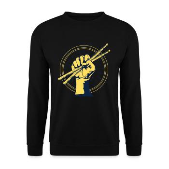 Schlagzeug Metal - Unisex Pullover - Schwarz - Vorne - Alina (178cm) & Michal (187cm)
