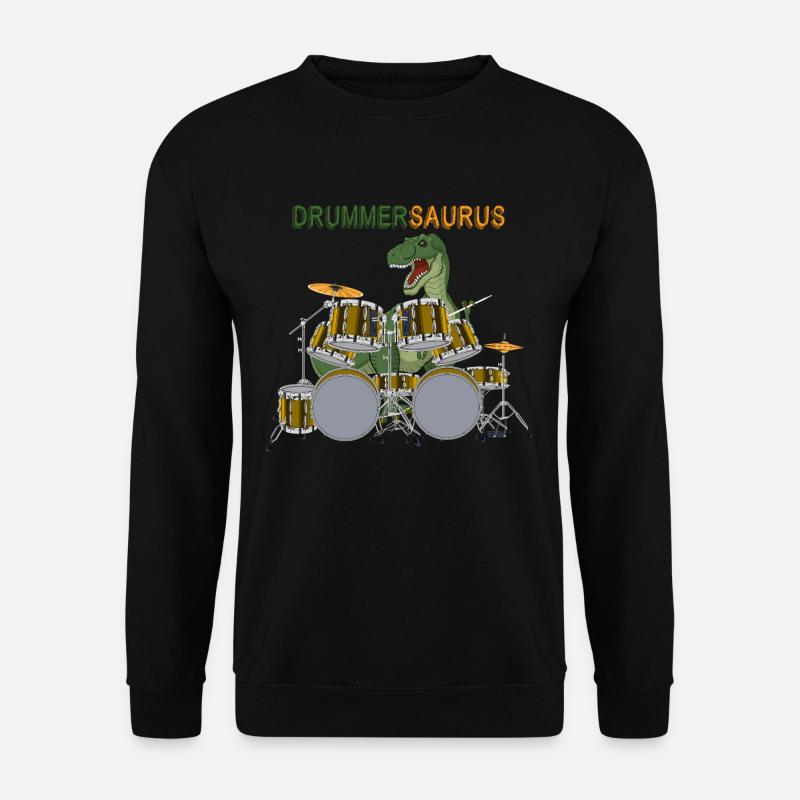 Schlagzeug T-Rex Drumstick - Unisex Pullover - Schwarz