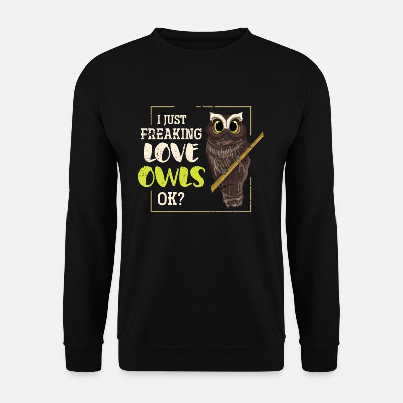 Eule - Unisex Pullover - Schwarz