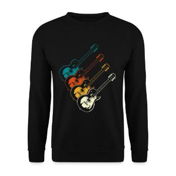 Gitarre Musik Musiker - Unisex Pullover - Schwarz - Vorne - Alina (178cm) & Michal (187cm)