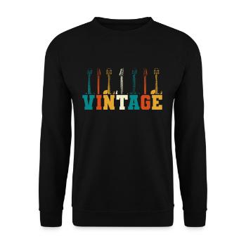 guitare - Sweat-shirt Unisexe - noir - Devant - Alina (178cm) & Michal (187cm)
