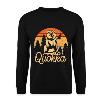 Quokka - Unisex Sweatshirt - black - Front - Alina (178cm) & Michal (187cm)