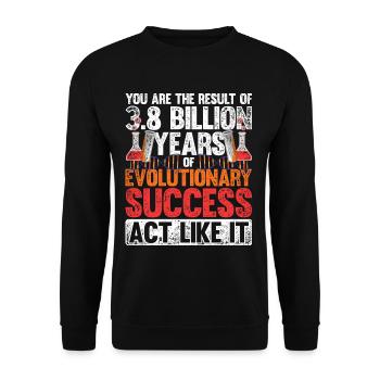 Biologie Evolution - Unisex Pullover - Schwarz - Vorne - Alina (178cm) & Michal (187cm)