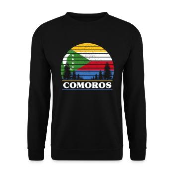 Comoros - Unisex Sweatshirt - black - Front - Alina (178cm) & Michal (187cm)