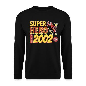 Super Heroes Since 2002 - 20th Anniversary - Unisex Sweatshirt - black - Front - Alina (178cm) & Michal (187cm)